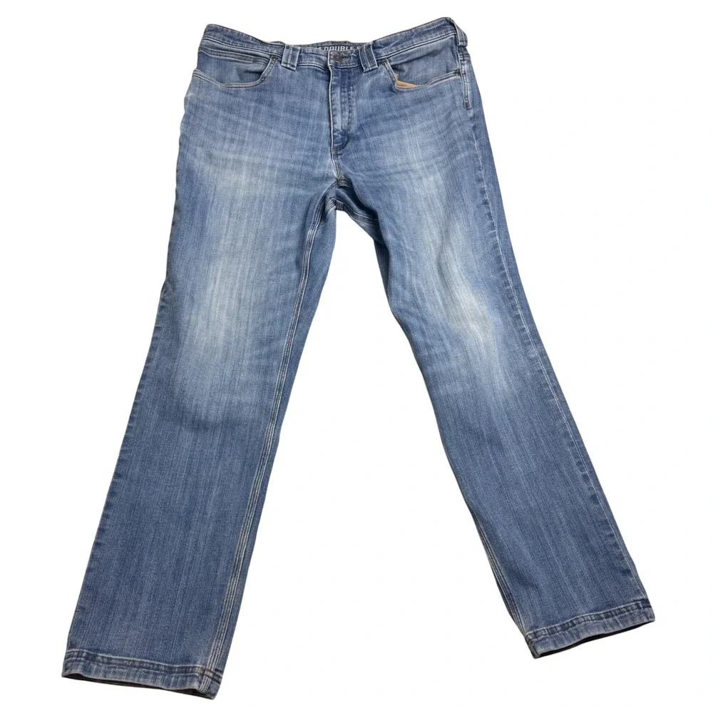 Duluth Trading Ballroom Double Flex Jeans Mens 36x32 Light Wash Standard Fit